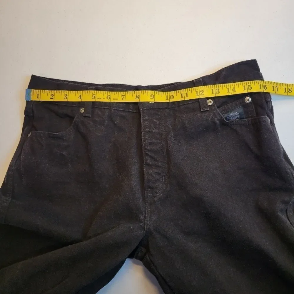 Harley Davidson Vintage Women's 12R Black Bootcut Jeans Cotton Bikercore